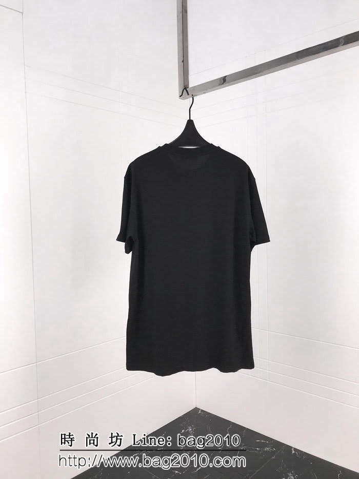 BURBERRY巴寶莉 19ss 限時24小時 BBR x Riccardo Tisci 限量專屬標識 黑色短袖T恤 男女同款 ydi1794
